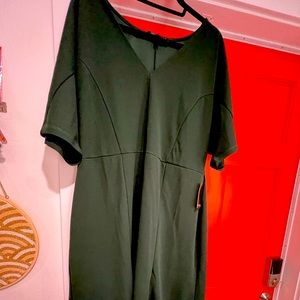 Hunter green work dress, NWT, calf length - Sz 18 by Eloquii